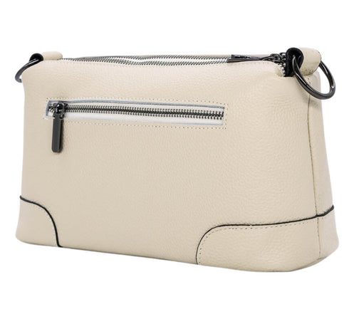 Poseta casual, dama, ADA SHOES, 8626, crem, piele naturala